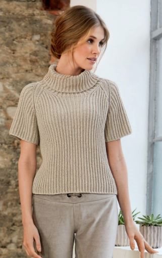 Ribsweater strikkekit - M.E 03 - Cool Wool 